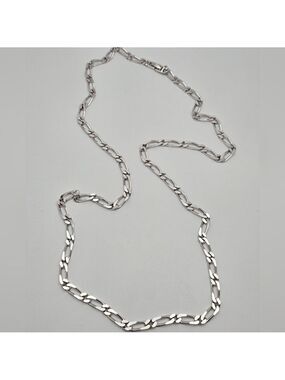 Monet Figaro Chain Necklace Silver Plated 30''